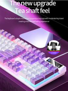 Bàn phím chơi game có dây K500 USB Type-C 104 phím, đèn nền, thiết kế phát sáng dành cho máy tính để bàn - Mẫu mới - Product Image 5