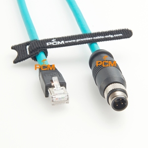 Ethernet M12 4 Pin D-<strong>Code</strong> to RJ45 Cable for Keyence IV2 Sensor SR1000 <strong>Reader</strong>, Datalogic <strong>Matrix</strong> 210N 300N Barcode Scanner Camera