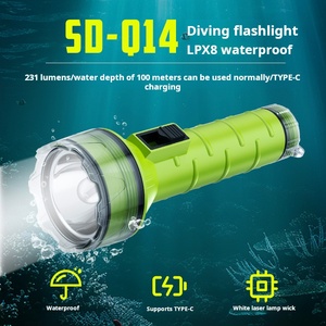 Xinsite chuyên nghiệp có thể sạc lại dẫn đèn pha IPX8 không thấm nước lặn dưới nước ánh sáng chống trượt dây ABS cơ thể IP68 đánh giá USB - Product Image 2