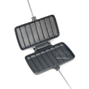Cast Iron <strong>Pie</strong> Iron Jaffle Iron Campfire <strong>Pie</strong> Irons Sandwich Toaster with Detachable Handles Double Camping Mountain <strong>Pie</strong> Maker - Product Image 4