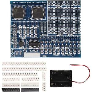 SMD NE555 CD4017 dönen yanıp sönen LED bileşenleri SMT l4400 lehimleme uygulama kurulu elektronik devre eğitim paketi DIY kiti - Product Image 1
