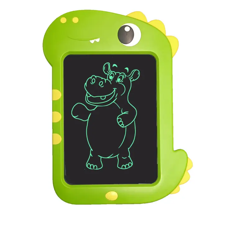 2023 nuovo Design dinosauro cartone animato alto luminoso gioco colorato per bambini tavolo da disegno digitale LCD tavoletta Pad per bambini