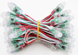 DC5V WS2811 полноцветный светодиодный пиксельный световой модуль 12 мм IP67 водонепроницаемый RGB цифровой струны