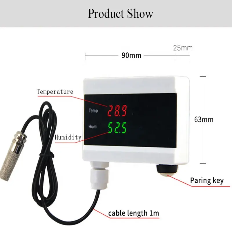 Alarma inteligente de humedad y temperatura para el hogar, Sensor de seguridad con aplicación Android, control remoto, abridor de puerta, WIFI, Tuya