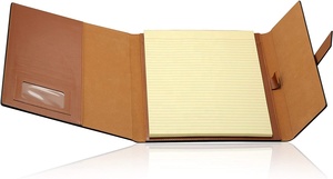 Leather Pad Folio Portfolio <strong>Folder</strong> Slim Portfolio <strong>Notebook</strong> and Business Card Holder for 8.5*11 in Note Pads Legal Pads - Product Image 3