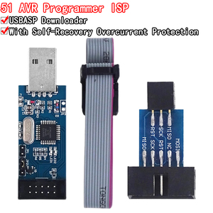 10Pin 6 Pin Adapter Board USBASP USBISP AVR <strong>Programmer</strong> USB <strong>ATMEGA8</strong> ATMEGA128 ATtiny/CAN/PWM 10Pin Wire Electronic Modules Kits