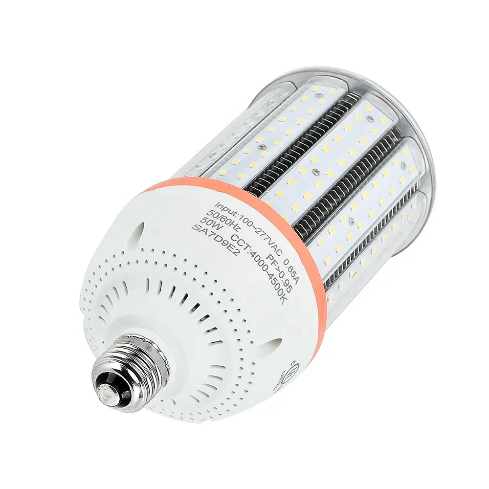 Bombilla LED de maíz de 45W Clasificación impermeable doble IP65 50W lámpara LED de maíz E27 Interior y exterior Adecuado para iluminación del hogar