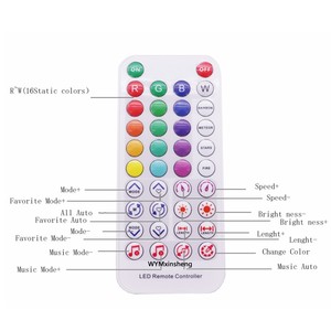 DC5-24V ตัวควบคุม IC RGB 38คีย์ SP611E รองรับแอปสมาร์ทโฟนและ IR เพลงระยะไกลตัวควบคุม LED ที่แอดเดรส RGB - Product Image 4
