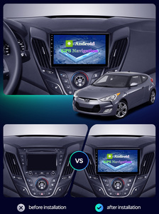 Autoradio Android 2011, Navigation GPS, DVD, lecteur multimédia, stéréo, sans cache, unité centrale, pour voiture HYUNDAI Veloster (a534f2ce), 2015 — 10.0 - Product Image 2