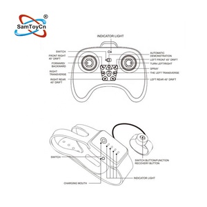 Samtoy 2.4กรัมรีโมทคอนโทรลงานอดิเรก4WD 360โรลลิ่งสเปรย์ความเร็วสูงไฟฟ้า RC Drift รถแข่งพร้อม LED - Product Image 4
