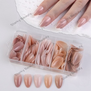 แผ่นติดเล็บปลอมแบบเต็มรูปแบบแผ่นติดเล็บไล่ระดับสีแบบสำเร็จรูป - Product Image 2