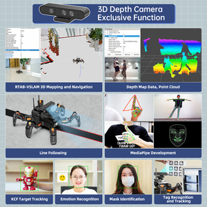 Hiwonder ROSpider Python Programmierung ROS Hexapod Jetson Nano Roboter unterstützung AI Vision SLAM Sprach steuerung Lidar Mapping Navigation