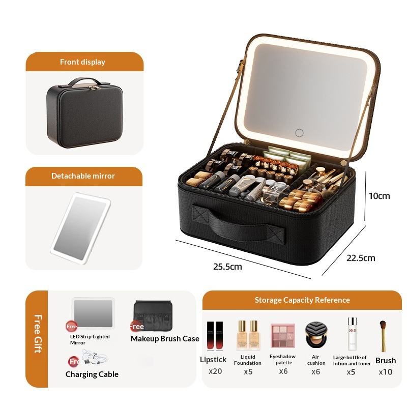 Cloison combinée complète sans miroir en sergé noir 4k