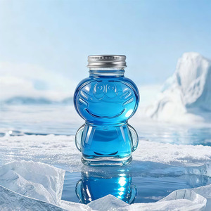 Mới Đến Rõ Ràng 160Ml Phim Hoạt Hình Hình Dạng <span class=keywords><strong>Doraemon</strong></span> Thủy Tinh Rỗng Lưu Trữ Chai <span class=keywords><strong>Container</strong></span> Lọ Thủy Tinh Cho Thực Phẩm - Product Image 2