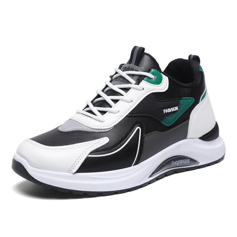 Surface en cuir vert noir