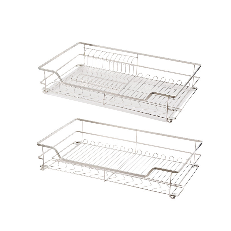 kitchen pull out drawer basket kitchen rack cabinet drawer basket dish and bowl organizer