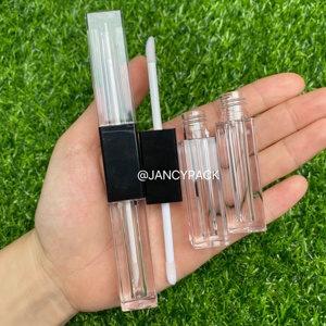 <span class=keywords><strong>2</strong></span> ב <span class=keywords><strong>1</strong></span> כפול סוף 6ml סיטונאי קוסמטיקה ליפ גלוס גוון ליפ גלוס צינורות אריזת בקבוקי נוזל שפתון מכולות שרביט צינורות