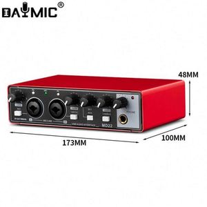 Interfaz de audio udio nterface 48V 2ut UT omputer, interfaz de grabación USB - Product Image 4