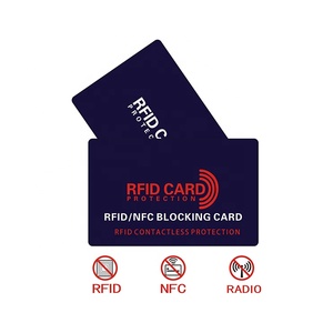 2021自定义标志塑料Pvc Nfc 13.56借记卡银行信用卡保护器防扫描信号Rfid阻挡卡与芯片 - Product Image 4