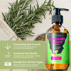 Sulfat bebas bahan organik antiketombe rambut rontok Biotin Rosemary untuk pertumbuhan rambut sampo dan kondisioner Set Label pribadi - Product Image 2
