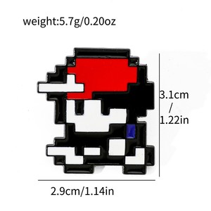 ピクセルスタイルの映画ゲーム面白いブーマリオピン - Product Image 3