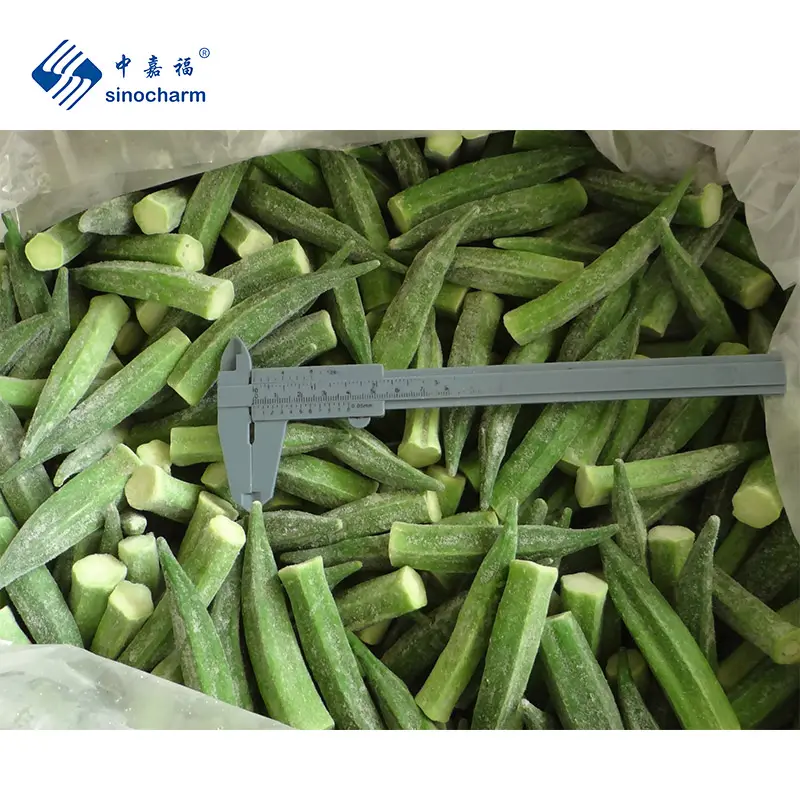 Sinocharm alıcılar üreticileri toptan fiyatlar sebze IQF dondurulmuş taze bamya satılık ithalat çin doğa a sınıfı