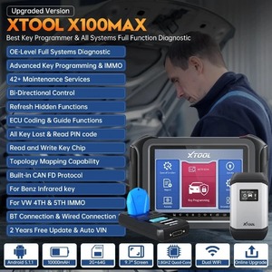 XTOOL <strong>X100</strong> MAX <strong>Key</strong> <strong>Programmer</strong> With KC501 for BENZ/BMW/VW All <strong>Key</strong> Lost Full System Diagnostic Tool Topology Mapping ECU Coding