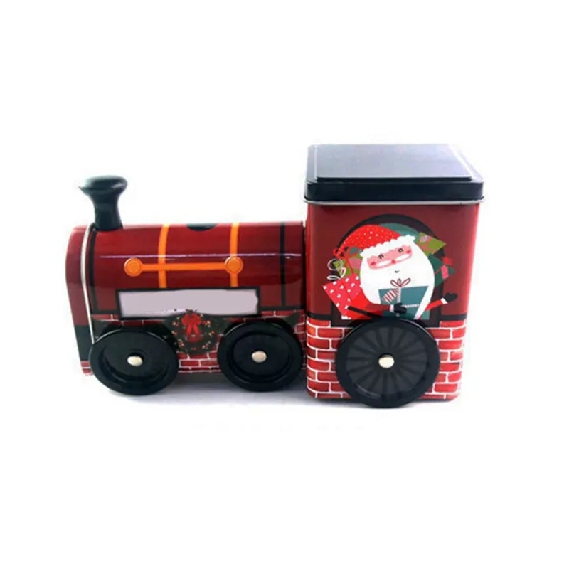 Caja de lata de regalo con forma de tren, impresión personalizada, novedad, gran oferta