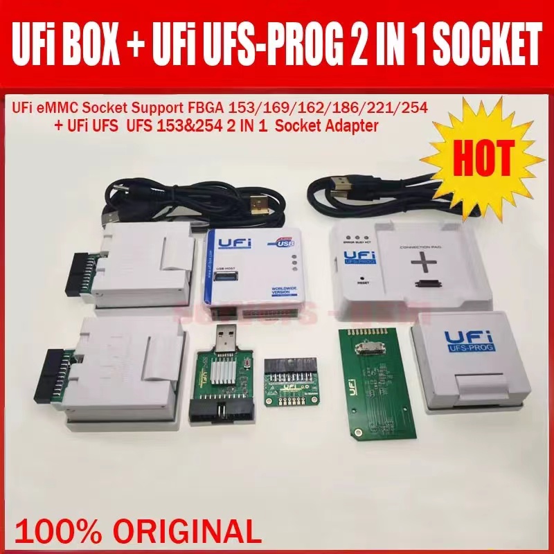 UFI box + UFS-PROG 2 en 1 Socket