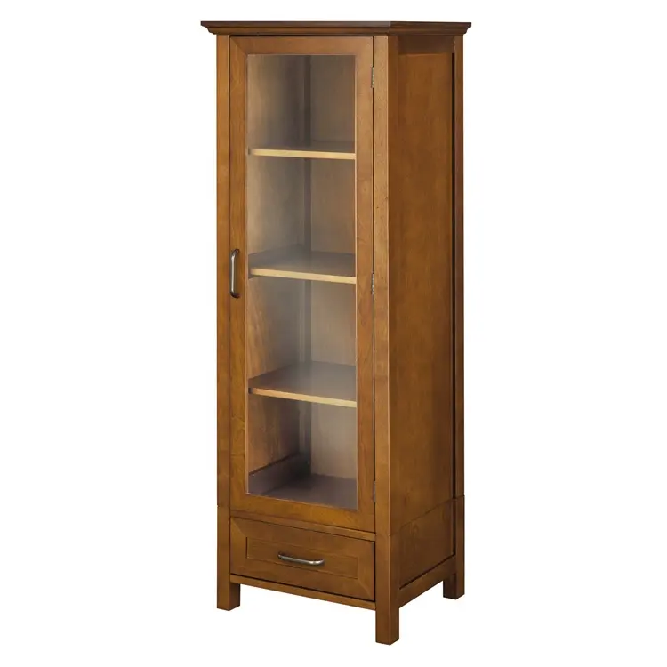 Деревянный шкаф ESSENT, зеркало для хранения, высокий шкаф со стеклянной дверью и ящиками