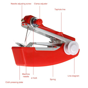 Basit operasyon dikiş bezi kumaş kullanışlı iğne taşınabilir Mini manuel dikiş terzi makinesi - Product Image 3