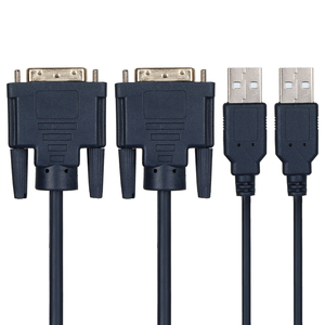 VCOM 2 in 1 DVI KVMスイッチUSBケーブル付きデュアルコンピュータ共有モニターUSB2.0スイッチボックス - Product Image 2