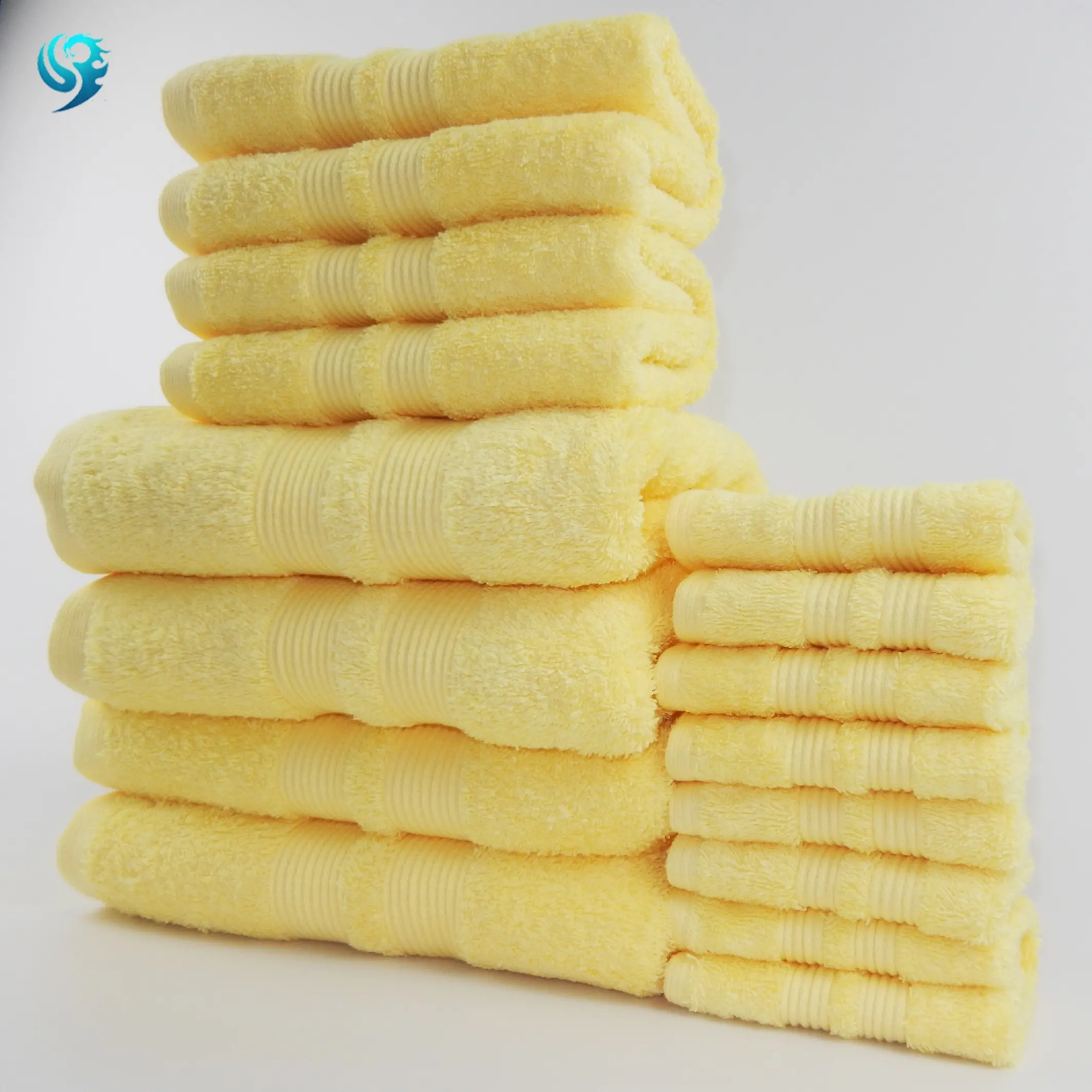 Popolare super soft 100% cotone telo mare spugna design personalizzato set di asciugamani da bagno economici