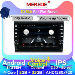 MEKEDE D ses kontrolü Android 9 4 çekirdekli IPS araç DVD oynatıcı oynatıcı Fiat Bravo 2007-2012 için 2 + 32GB GPS BT WIFI radyo multimedya SWC