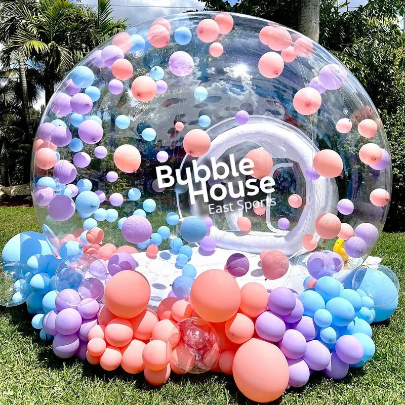 Globos de fiesta para niños, casa hinchable transparente gigante, tienda de burbujas transparente