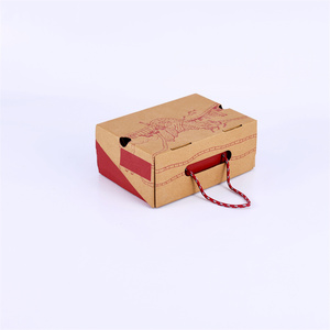 新设计特色图案环保包装盒便携式牛皮纸瓦楞纸箱 - Product Image 2