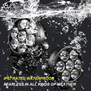 Đèn trợ sáng <span class=keywords><strong>LED</strong></span> trắng cho xe máy, chất lượng cao, 4.5 inch, 12-80V, tròn, 70W, đèn phụ trợ off-road - Product Image 3