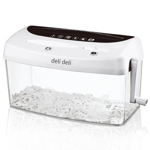 Deli 92614 Small and Convenient Hand <strong>Shredder</strong> for Office and Home Desktop Mini Manual <strong>Shredder</strong> Can Shred A4 Paper Shredded Card - Product Image 1