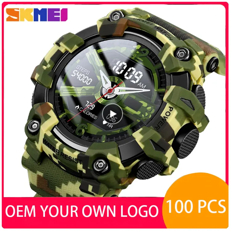 Kustom Logo Anda sendiri Skmei S231 231 S-231 jam tangan pintar Reloj tidur Android 4g Gps BIRU Camo layar sentuh Digital olahraga jam tangan pintar