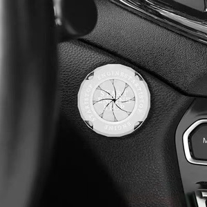 車内プッシュスタートボタンカバーエンジンスタートボタンカバーイグニションロータリープロテクター - Product Image 3