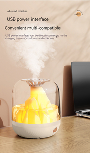 Umidificatore d'aria diffusore olio piccola camera da letto ad ultrasuoni uso domestico luce notturna Mini aromaterapia fiamma umidificatore