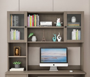 Mesa de estudio de madera directa de fábrica con 3 cajones y estantería, escritorio de ordenador portátil para el hogar - Product Image 6