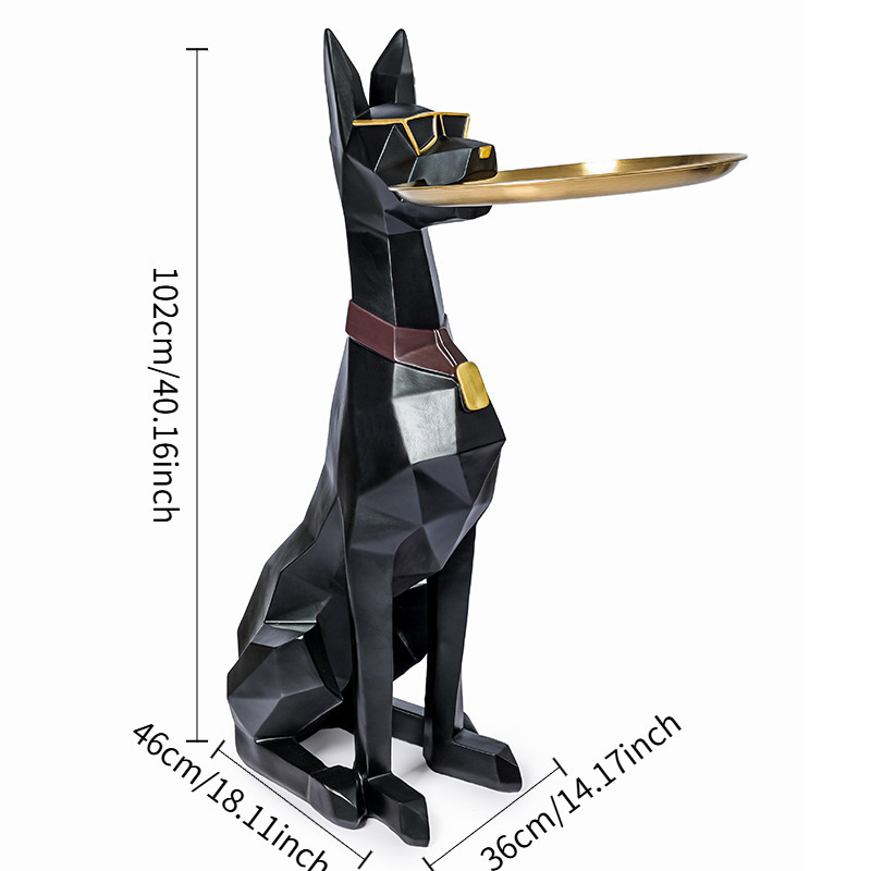 colorful Extra large gentleman dog black 102 cm