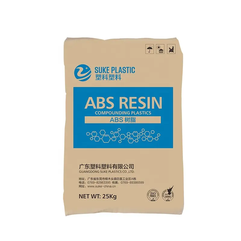 Plastik modifikasi tahan api bbpa SUKE ABS resin FR965C granule untuk peralatan elektronik perlengkapan kantor