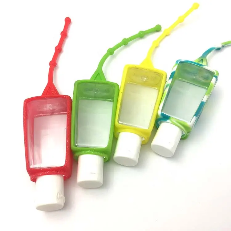 Hot selling silicone hand sanitizer holder / cover / case, colorful hand wash bottle