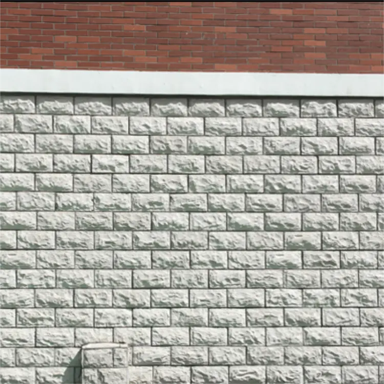 Azulejo de pared de piedra blanca moderna, azulejos de exterior para pared