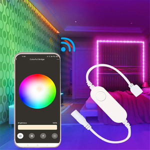 Контроллер для светодиодной ленты DC/4PIN RGB, 12 В SMD 2835 5050 RGB Tuya WIFI, беспроводной дистанционный неоновый переключатель управления светодиодным освещением - Product Image 1