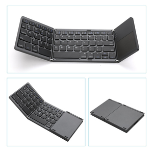 Miniteclado inalámbrico plegable con panel táctil para Windows, Android, iOS, tableta, PC, teléfono inteligente, Triple fábrica de China