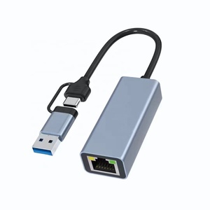 2 in 1 Gigabit Ethernet USB A ve USB C RJ45 1000Mbps LAN ağ MacBook adaptörü Pro/hava, iPad Pro ve daha fazlası - Product Image 1