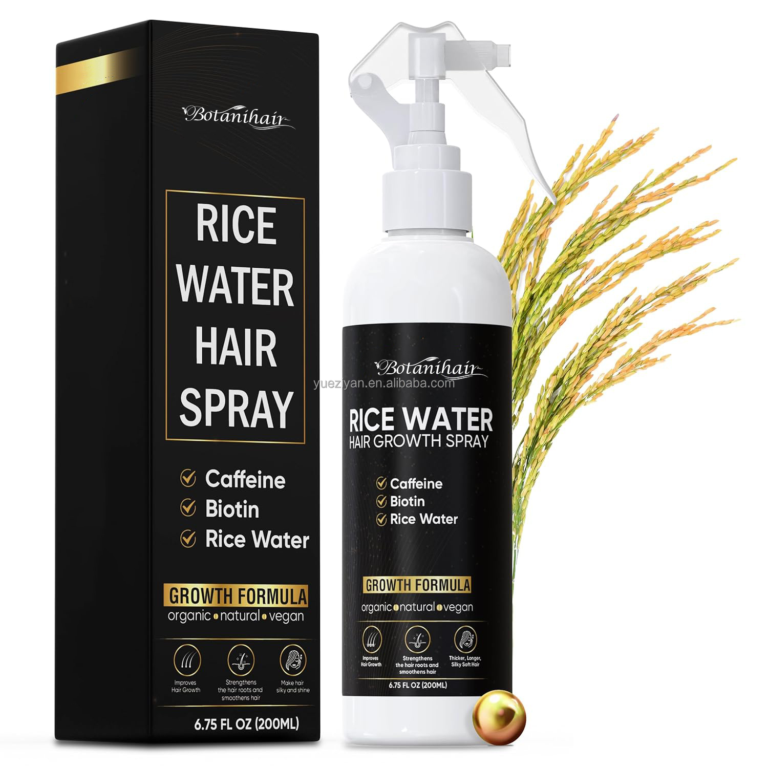 Spray capillaire nourrissant à l'eau de riz